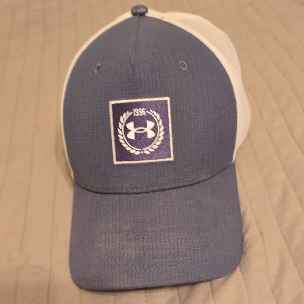 Under Armour Navy and White Logo Cap
